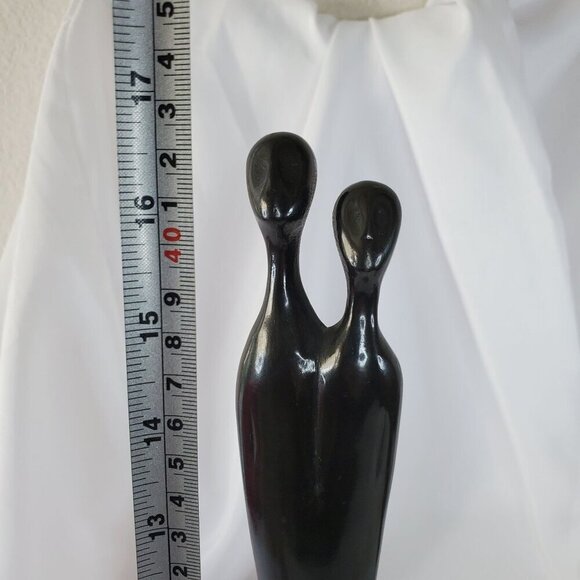 Louise Hederstrom Couple Statue, Two Become One, Bronze Modernist Human Figure - Picture 3 of 8